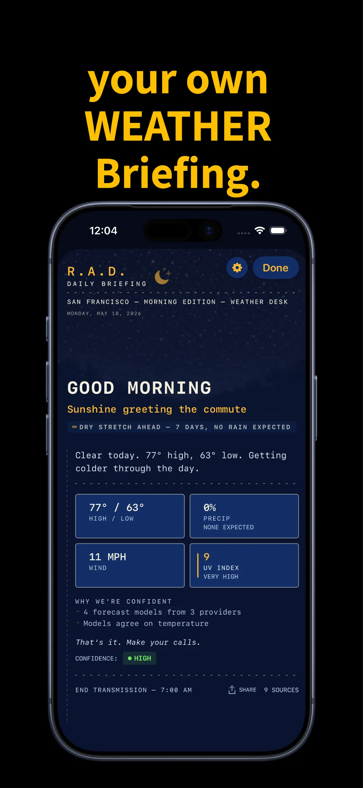 RAD Weather App Store screen 5